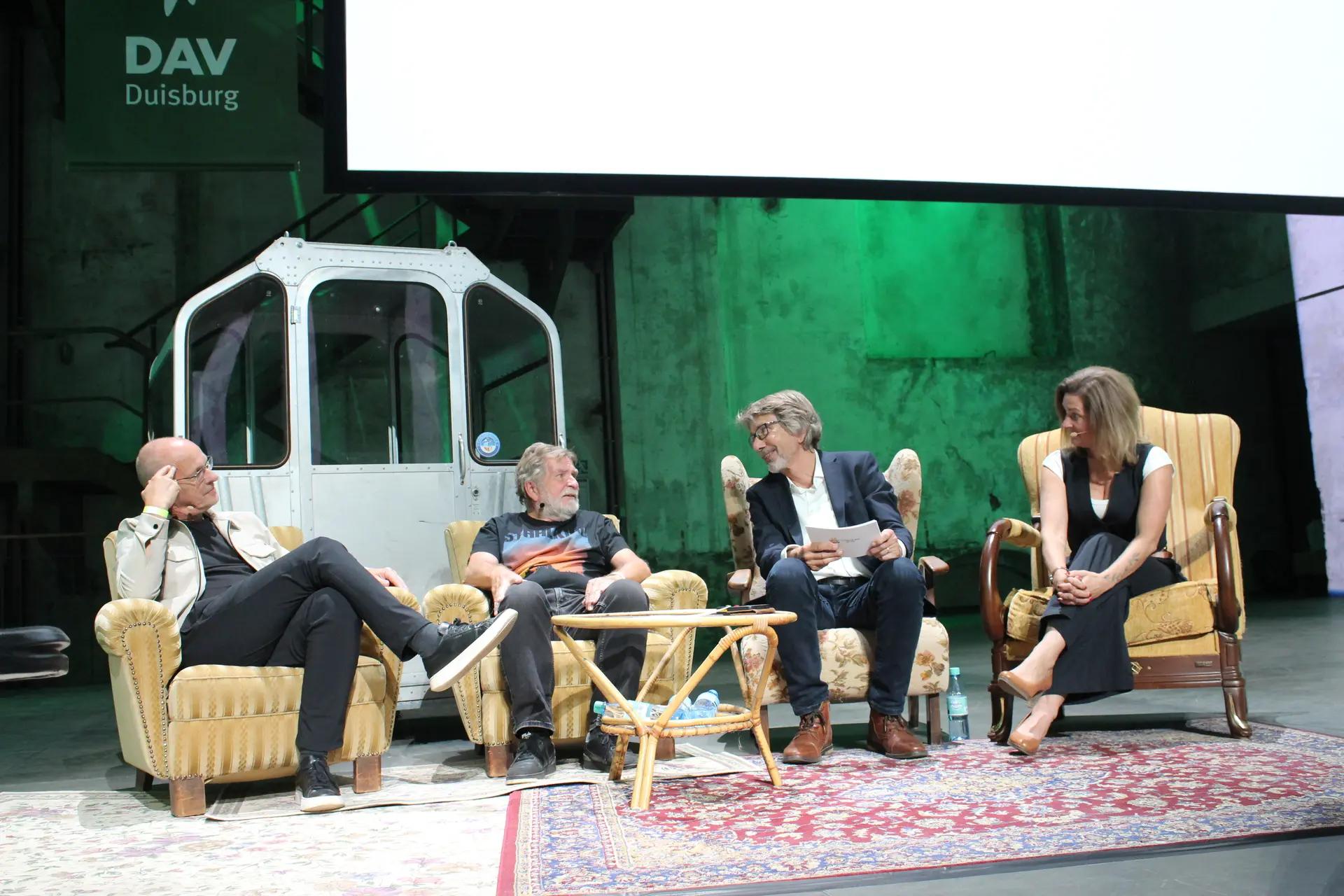 125 Jahrfeier: Talkrunde mit Frank Jebavy Geschäftsbereichsleitung des Landschaftspark, Horst Neuendorf, Ernst Vogel und Janine Brewko | © Oberbürgermeister Sören Link