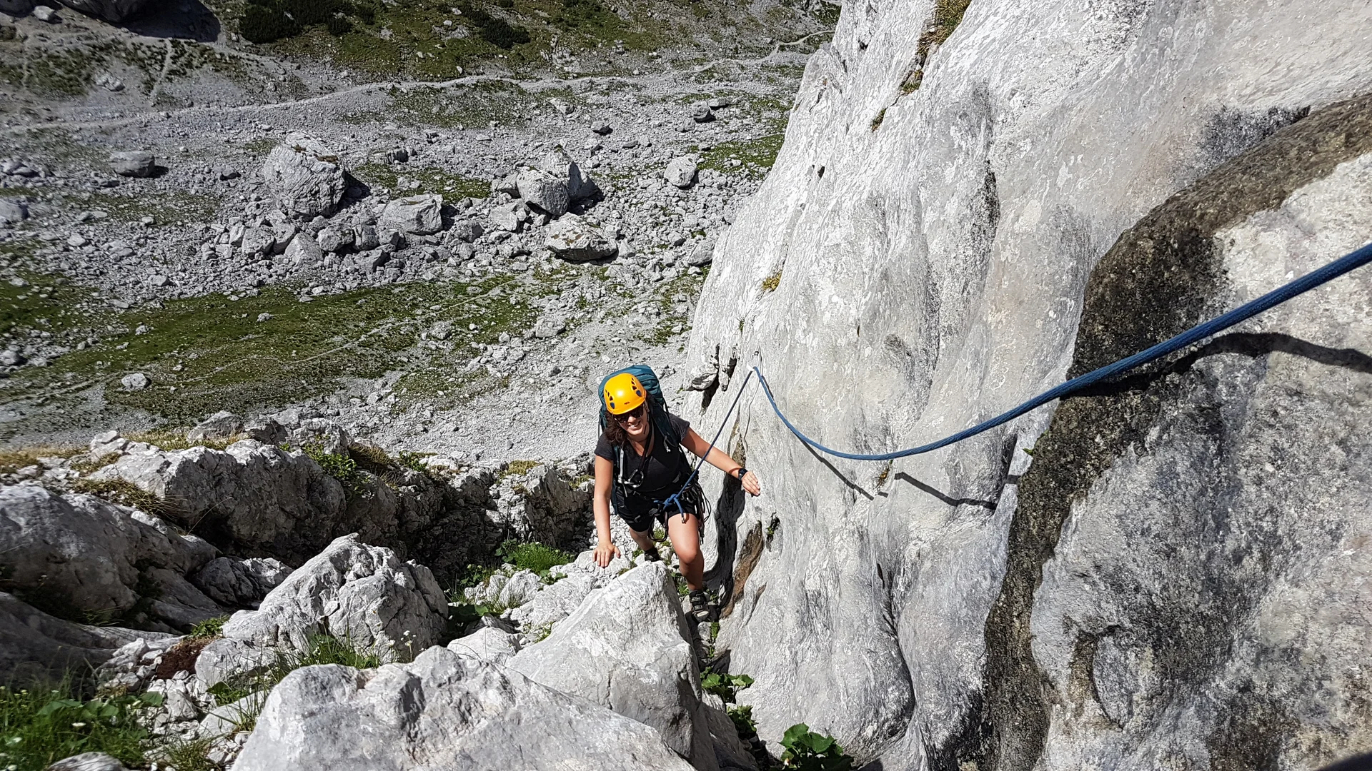 © In der Route "Anderls Neubeginn" 3+ / Sandra Schürmann 