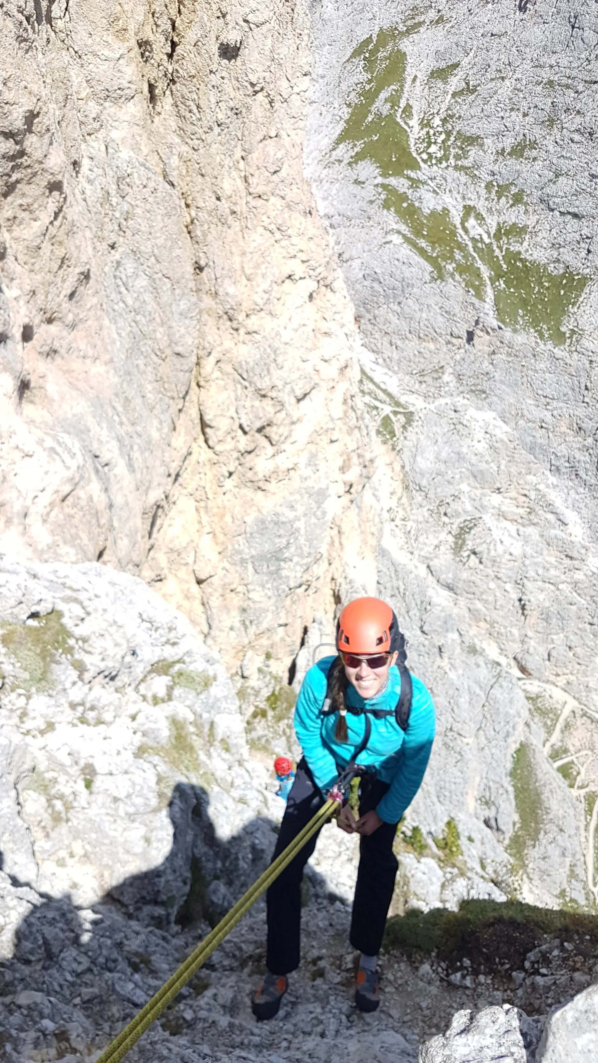 © Abseilstelle Kleiner Falzaregoturm / Sandra Schürmann