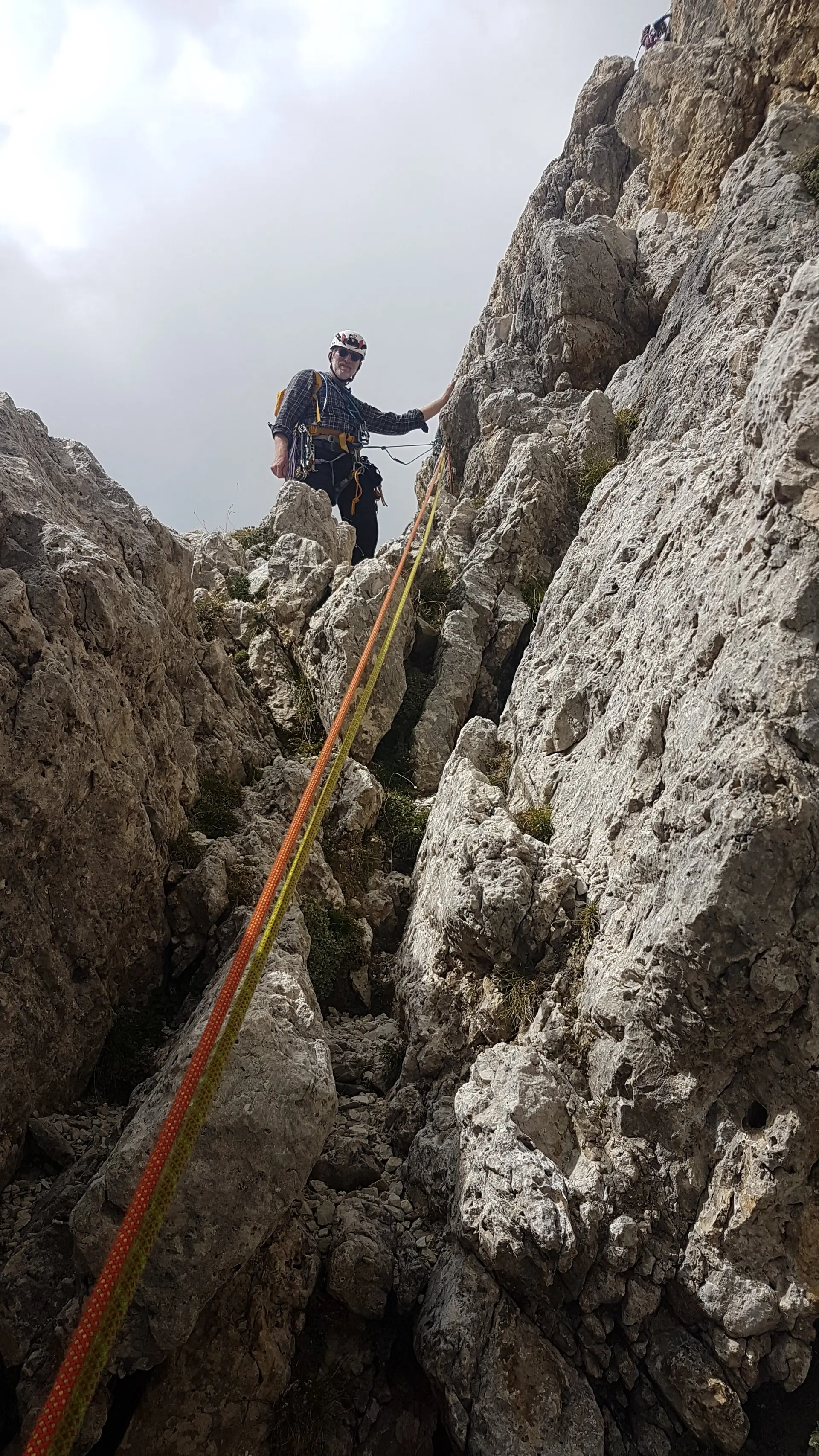 © Abseilstelle Westwand Kleiner Lagazuoi / Sandra Schürmann