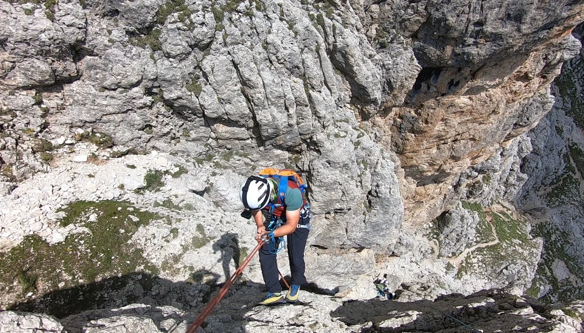 © Oliver Knorre /Abseilen vom Ersten Sellaturm
