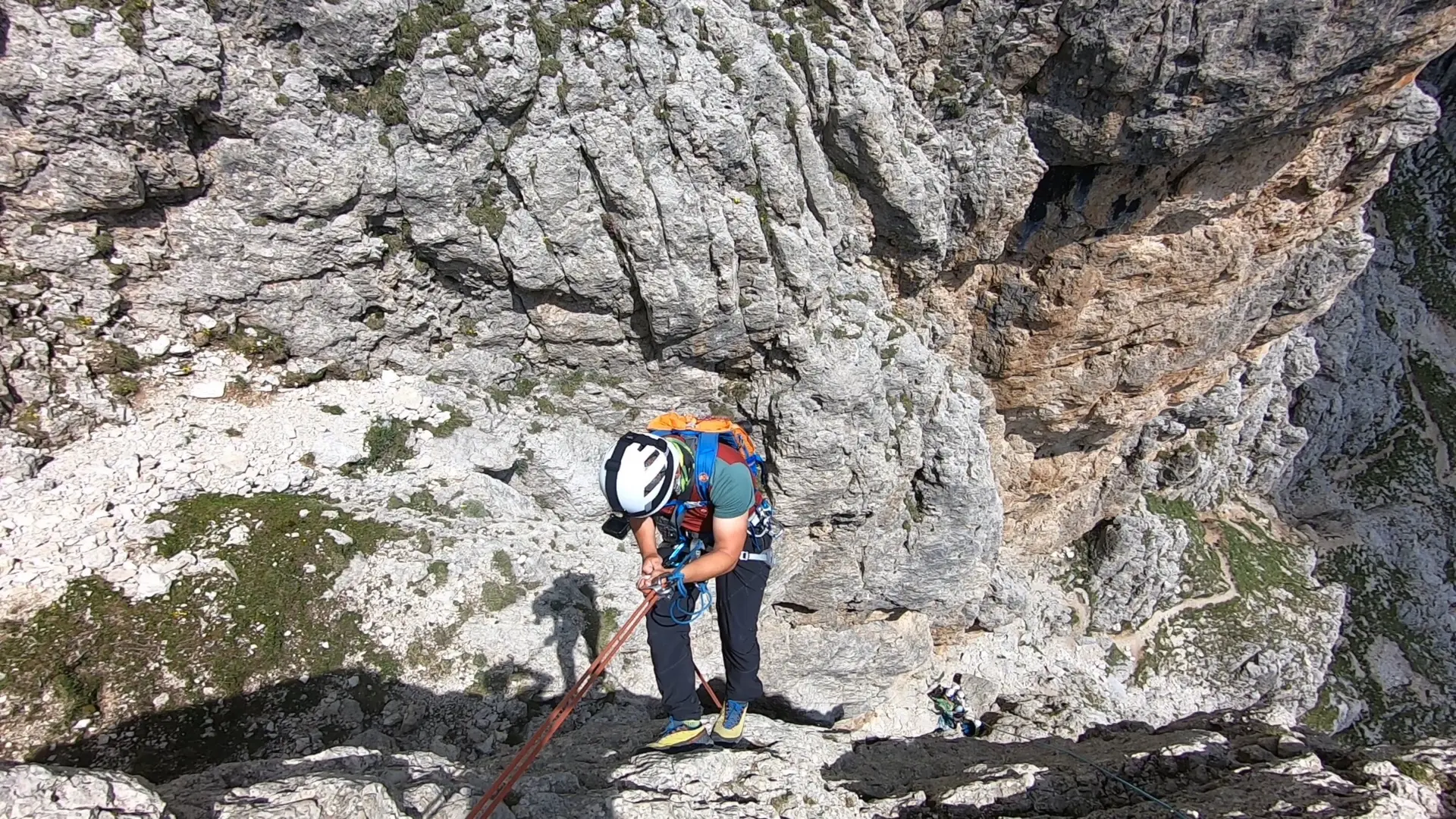 © Oliver Knorre /Abseilen vom Ersten Sellaturm